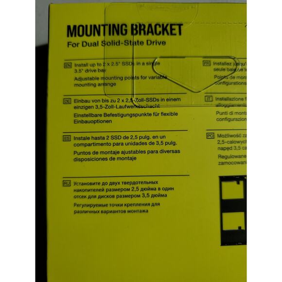Corsair Dual SSD Mounting Bracket 3.5” Internal Drive Bay to 2.5" Easy Install - Picture 3 of 9